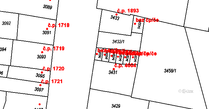 Prostějov 47674903 na parcele st. 3432/3 v KÚ Prostějov, Katastrální mapa