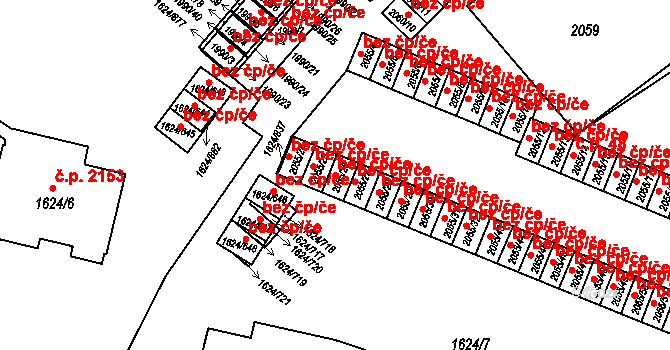 Mizerov 690, Karviná na parcele st. 2055/26 v KÚ Karviná-město, Katastrální mapa