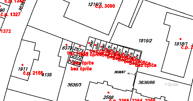 Břeclav 49016903 na parcele st. 2581 v KÚ Břeclav, Katastrální mapa