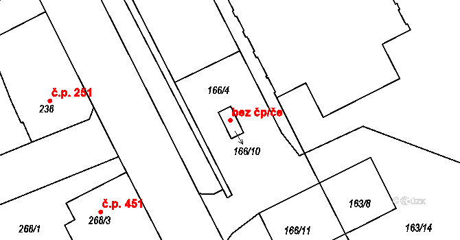 Jaroměř 50051903 na parcele st. 166/10 v KÚ Josefov u Jaroměře, Katastrální mapa