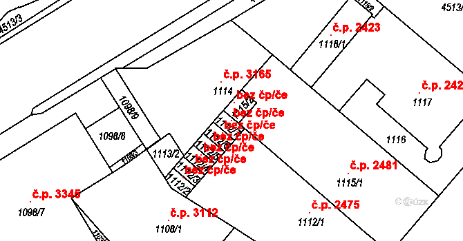 Teplice 115635904 na parcele st. 1112/7 v KÚ Teplice, Katastrální mapa