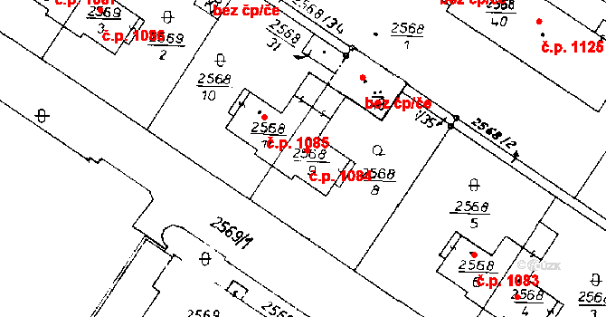 Poděbrady III 1084, Poděbrady na parcele st. 2568/9 v KÚ Poděbrady, Katastrální mapa