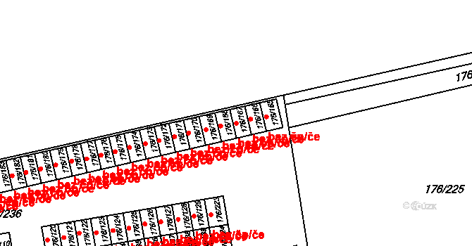 Ostrava 38176904 na parcele st. 176/167 v KÚ Vítkovice, Katastrální mapa