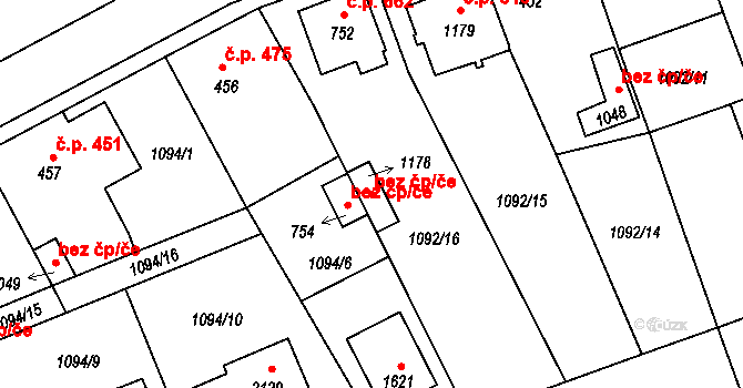 Hluboká nad Vltavou 40542904 na parcele st. 1178 v KÚ Hluboká nad Vltavou, Katastrální mapa