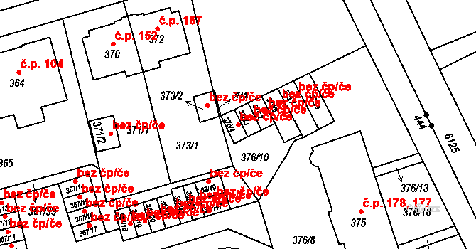 Liberec 41352904 na parcele st. 376/4 v KÚ Janův Důl u Liberce, Katastrální mapa