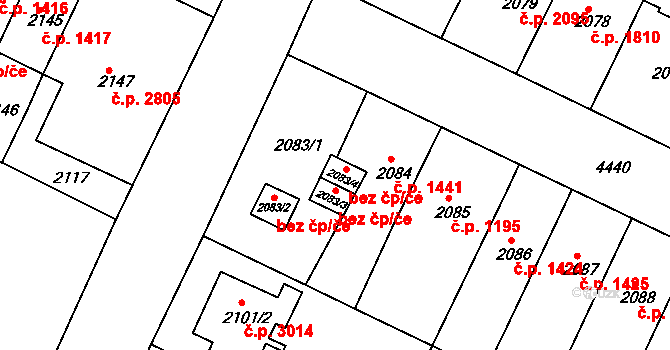 Teplice 41456904 na parcele st. 2083/4 v KÚ Teplice, Katastrální mapa