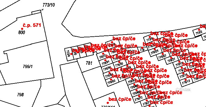 Jemnice 42411904 na parcele st. 780/2 v KÚ Jemnice, Katastrální mapa