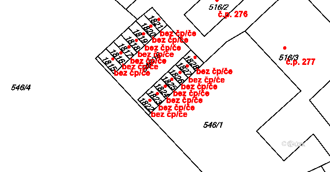 Broumov 42440904 na parcele st. 1824 v KÚ Broumov, Katastrální mapa
