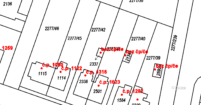 Vlašim 45466904 na parcele st. 2337 v KÚ Vlašim, Katastrální mapa