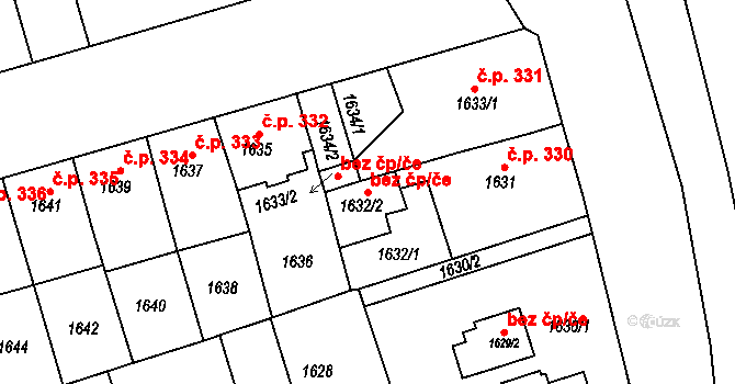 Vysoké Mýto 45501904 na parcele st. 1632/2 v KÚ Vysoké Mýto, Katastrální mapa