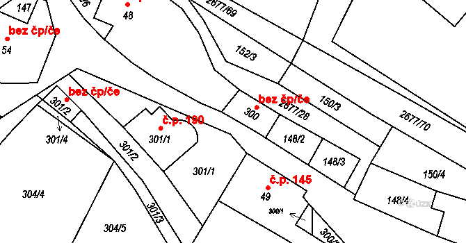 Melč 47329904 na parcele st. 300 v KÚ Melč, Katastrální mapa