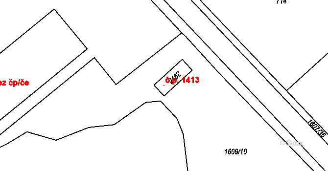 Lanžhot 1413 na parcele st. 2162 v KÚ Lanžhot, Katastrální mapa