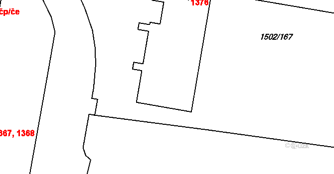 Řepy 1370,1371,1372,1373,, Praha na parcele st. 1502/86 v KÚ Řepy, Katastrální mapa