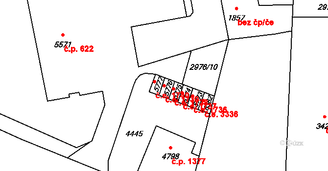 Zlín 1739 na parcele st. 5776 v KÚ Zlín, Katastrální mapa