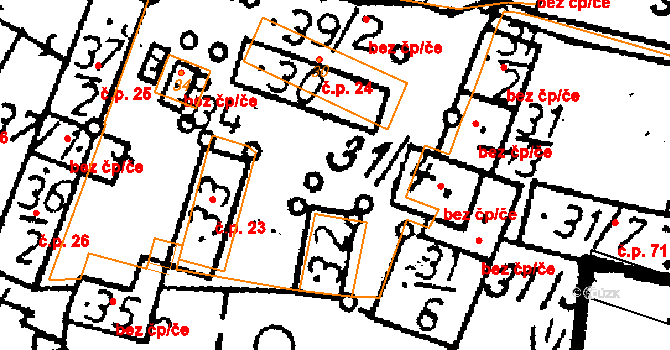 Petrovice I 38260905 na parcele st. 31/4 v KÚ Petrovice I, Katastrální mapa