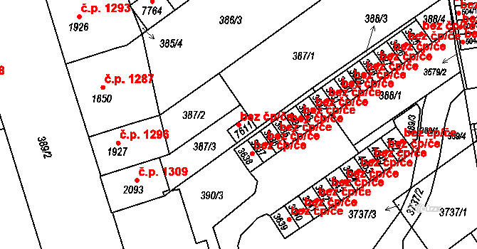 Kroměříž 41262905 na parcele st. 7611 v KÚ Kroměříž, Katastrální mapa