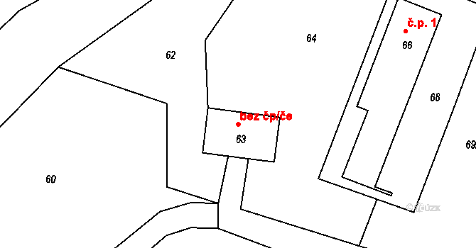 Hořice na Šumavě 42101905 na parcele st. 63 v KÚ Skláře na Šumavě, Katastrální mapa