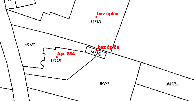 Jiříkov 79669905 na parcele st. 1411/2 v KÚ Jiříkov, Katastrální mapa