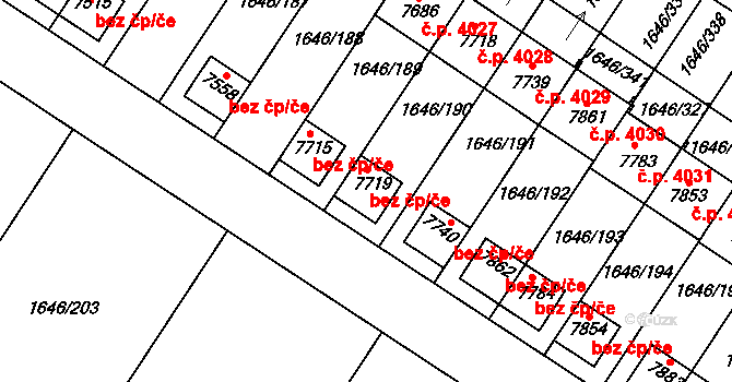 Havlíčkův Brod 79675905 na parcele st. 7719 v KÚ Havlíčkův Brod, Katastrální mapa