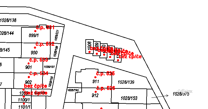 Harrachov 94046905 na parcele st. 1010 v KÚ Harrachov, Katastrální mapa