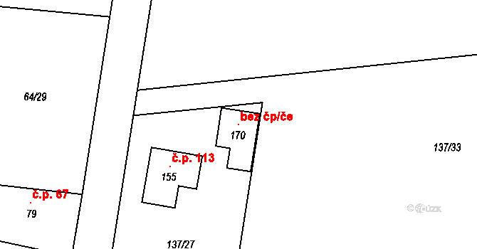 Rovná 101198906 na parcele st. 170 v KÚ Rovná u Strakonic, Katastrální mapa