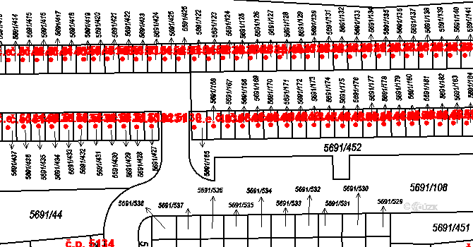 Jihlava 4846 na parcele st. 5691/168 v KÚ Jihlava, Katastrální mapa