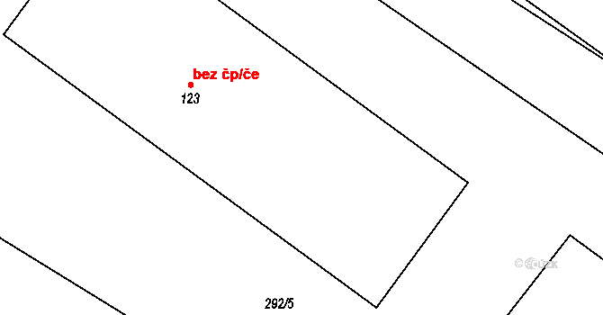 Lichoceves 39611906 na parcele st. 123 v KÚ Noutonice, Katastrální mapa
