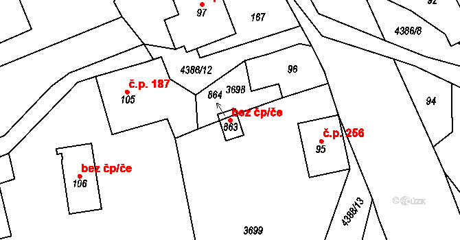 Heřmanovice 49493906 na parcele st. 863 v KÚ Heřmanovice, Katastrální mapa