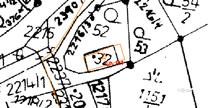 Merboltice 161 na parcele st. 32 v KÚ Merboltice, Katastrální mapa