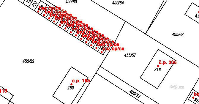 Chroustovice 1, Katastrální mapa
