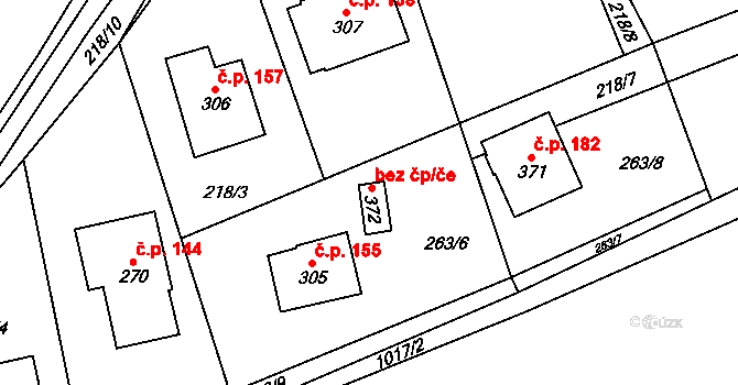 Prosetín 43715907 na parcele st. 372 v KÚ Prosetín u Hlinska, Katastrální mapa