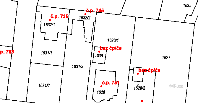 Bohumín 43941907 na parcele st. 1630/2 v KÚ Nový Bohumín, Katastrální mapa