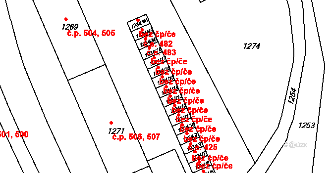Kaplice 44189907 na parcele st. 1234/14 v KÚ Kaplice, Katastrální mapa