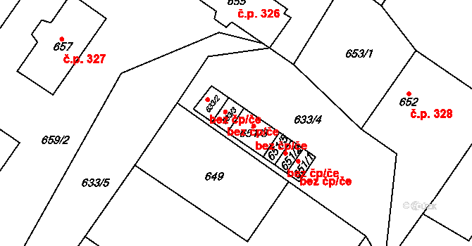 Dolní Rychnov 44392907 na parcele st. 651/3 v KÚ Dolní Rychnov, Katastrální mapa