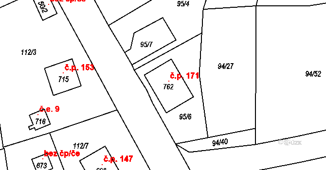 Trhanov 45202907 na parcele st. 478 v KÚ Trhanov, Katastrální mapa