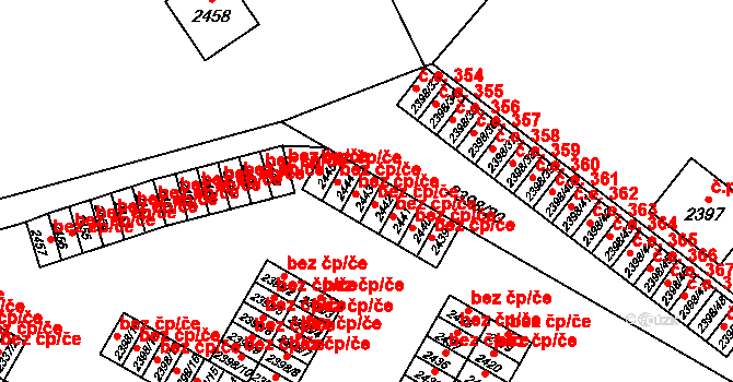 Nový Bor 45937907 na parcele st. 2443 v KÚ Nový Bor, Katastrální mapa