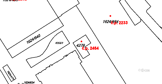 Mizerov 2464, Karviná na parcele st. 4279 v KÚ Karviná-město, Katastrální mapa