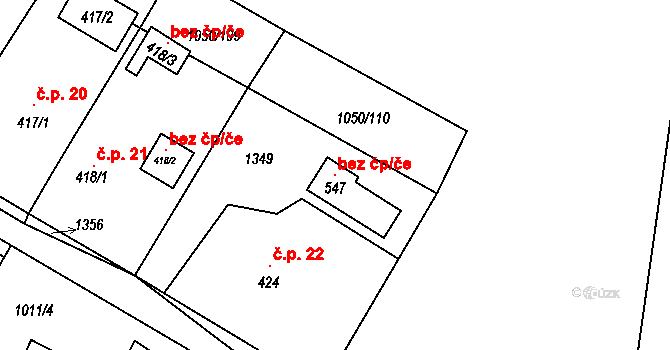 Stožec 105943908 na parcele st. 547 v KÚ Stožec, Katastrální mapa