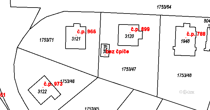 Havlíčkův Brod 119285908 na parcele st. 7628 v KÚ Havlíčkův Brod, Katastrální mapa