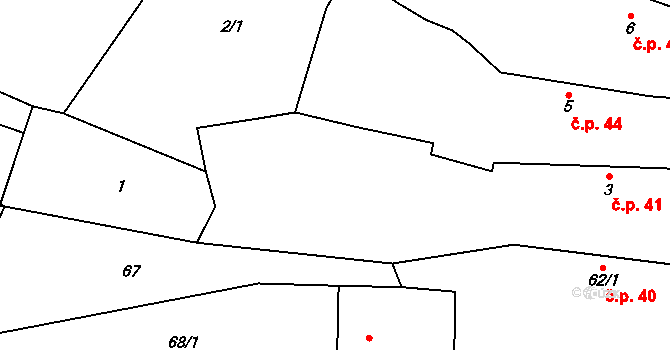 Čečelovice 41 na parcele st. 3 v KÚ Čečelovice, Katastrální mapa