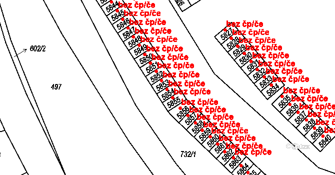 Jablonec nad Nisou 2527, Katastrální mapa