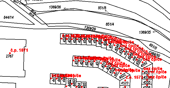 Blansko 41287908 na parcele st. 4540 v KÚ Blansko, Katastrální mapa