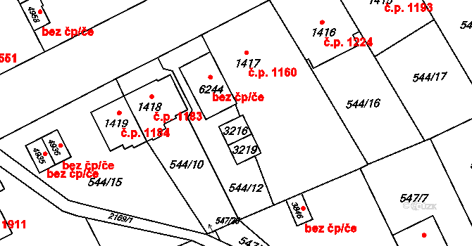 Šumperk 42016908 na parcele st. 3216 v KÚ Šumperk, Katastrální mapa