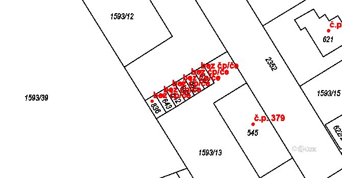 Dašice 42462908 na parcele st. 642 v KÚ Dašice, Katastrální mapa