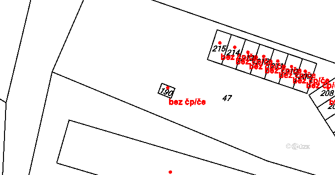 Milovice 46437908 na parcele st. 190 v KÚ Benátecká Vrutice, Katastrální mapa