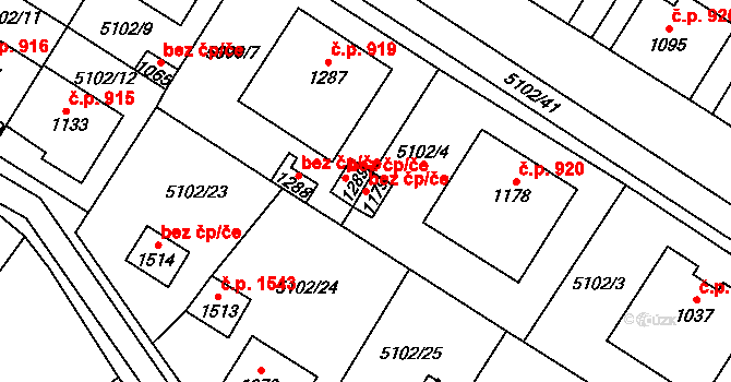 Hrušovany nad Jevišovkou 47473908 na parcele st. 1179 v KÚ Hrušovany nad Jevišovkou, Katastrální mapa