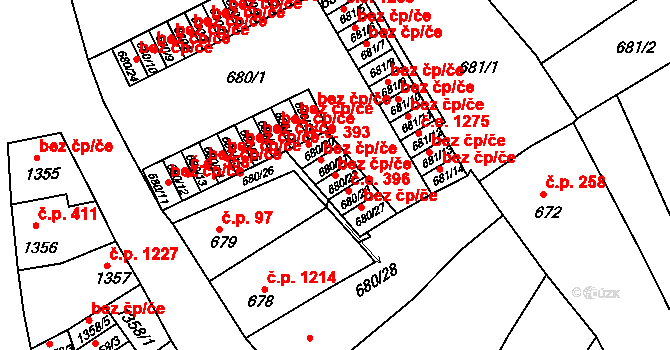 Litoměřice 47612908 na parcele st. 680/22 v KÚ Litoměřice, Katastrální mapa