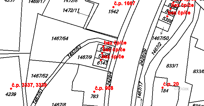 Jablonec nad Nisou 48891908 na parcele st. 5390 v KÚ Jablonec nad Nisou, Katastrální mapa