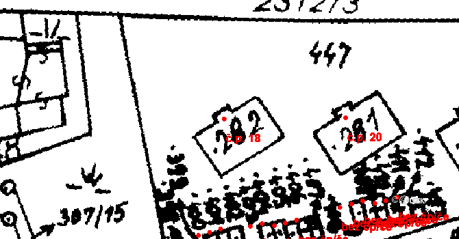 Říčky v Orlických horách 18 na parcele st. 282 v KÚ Říčky v Orlických horách, Katastrální mapa