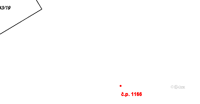 Lovosice 1166 na parcele st. 2443/25 v KÚ Lovosice, Katastrální mapa
